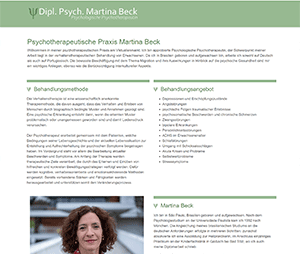 Psychotherapie Martina Beck